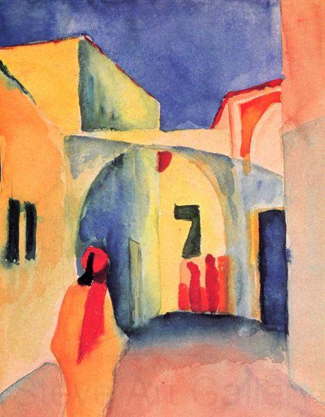 August Macke View into a Lane Spain oil painting art